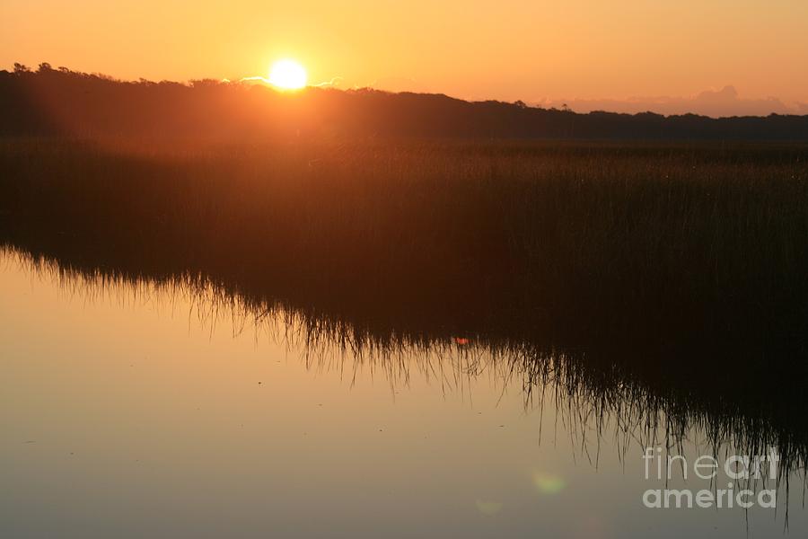 Autumn Sunrise over the Marsh Photograph by Nadine Rippelmeyer