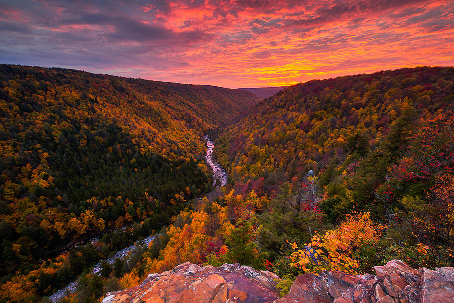 Autumn Sunset from Pendleton Point Photograph by Joseph Rossbach