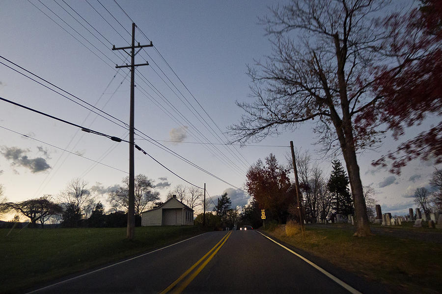 Autumn Sunset Road Snap South Central Pennsylvania V Photograph by James Oppenheim