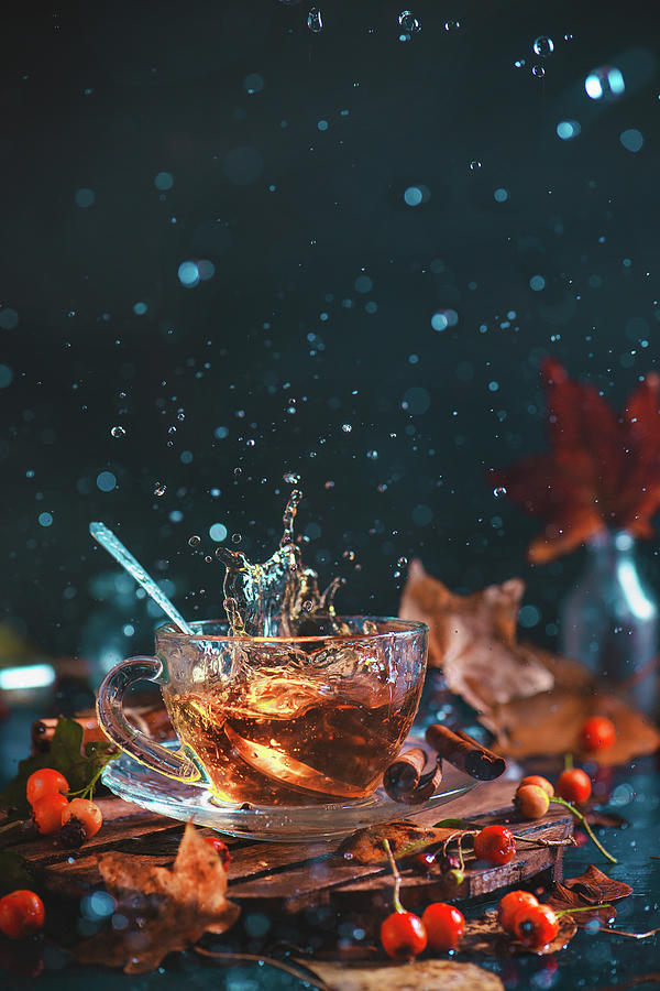 Tea Photograph - Autumn Teatime by Dina Belenko