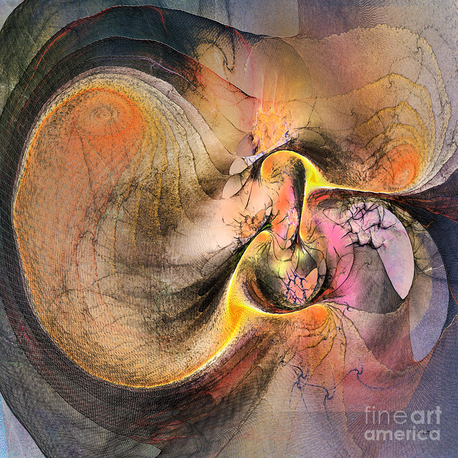 Abstracts Digital Art - Autumn Tide - Square Version by John Robert Beck Abstracts Digital Art - Autumn Tide - Square Version by John Robert Beck