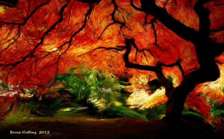 Autumn Tree Painting by Bruce Nutting