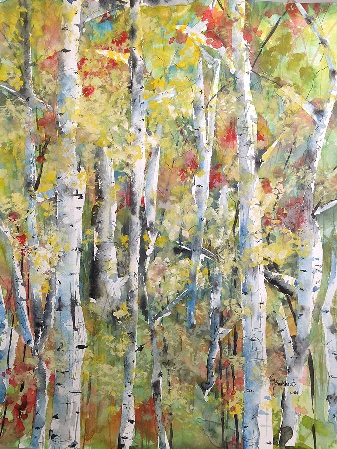 Autumn Trees #2 Painting by Robin Miller-Bookhout