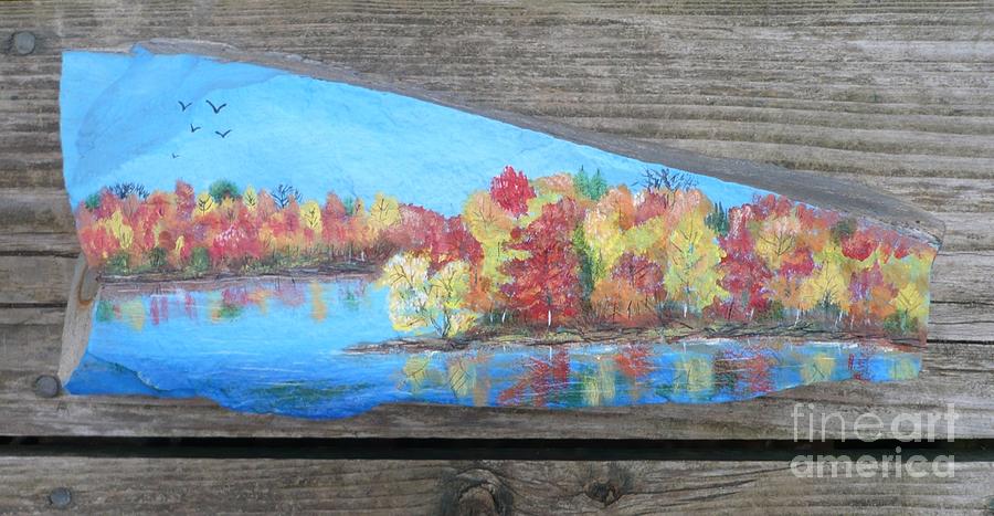 Autumn Trees1 Painting by Monika Shepherdson
