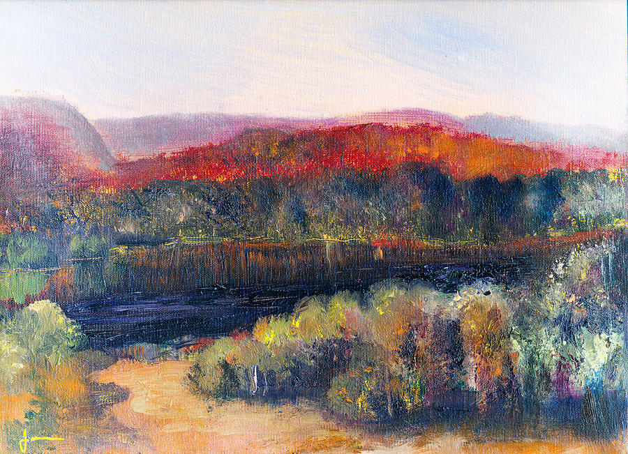 Autumn Vista Painting - Autumn Vista by Janet Gunderson