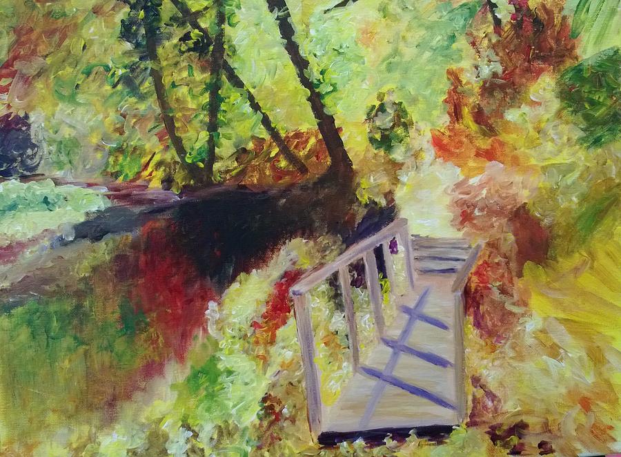 Autumn Walk Painting by Deb Mayer