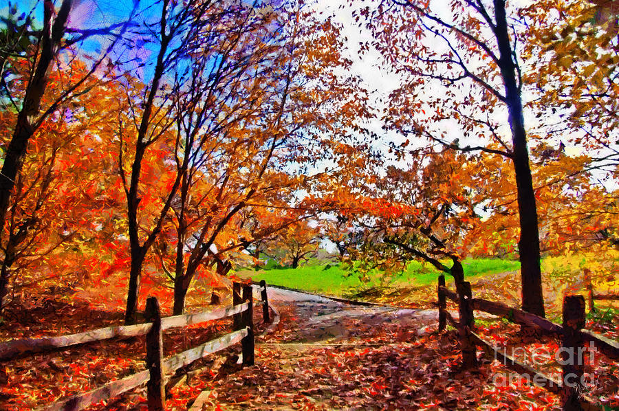 Autumn walkway Digital Art by Nishanth Gopinathan | Fine Art America