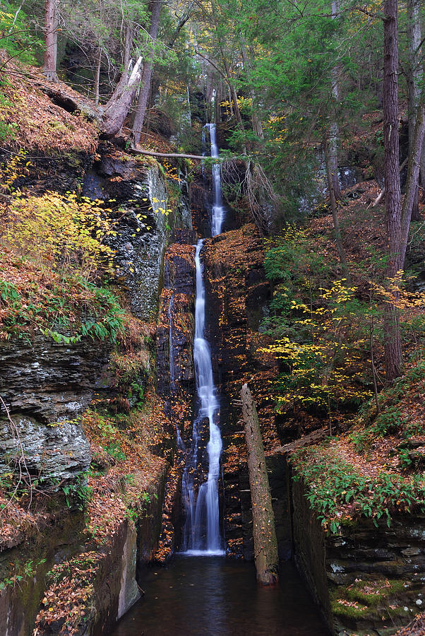 Autumn Waterfall Photograph by Songquan Deng