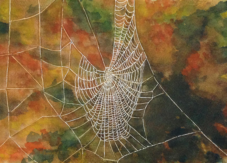 Autumn Web Painting by Richard Ginnett