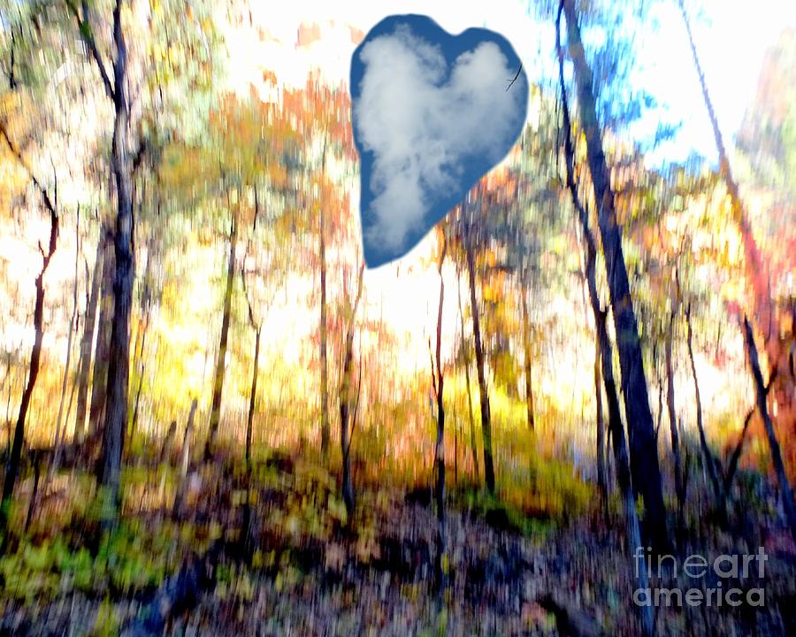 Autumn West Fork Bell Rock Heart Cloud Photograph by Mars Besso