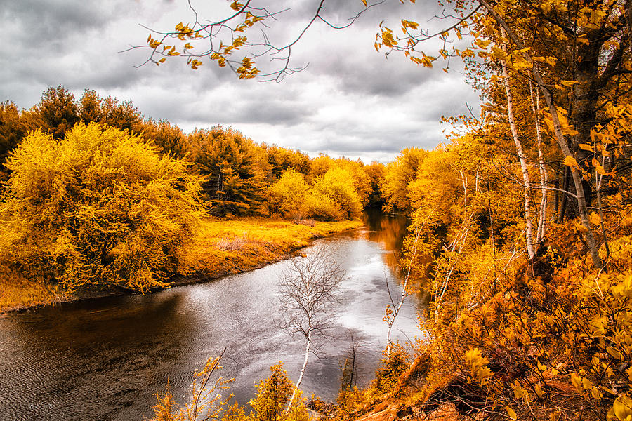 Fall Photograph - Autumn White Mountains Maine by Bob Orsillo