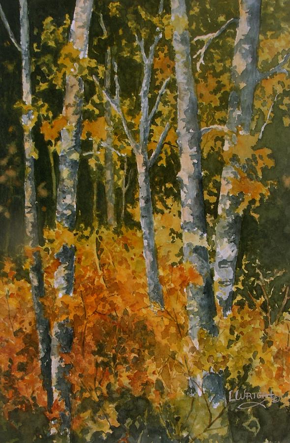 Autumn Woodland Painting by Lynne Wright