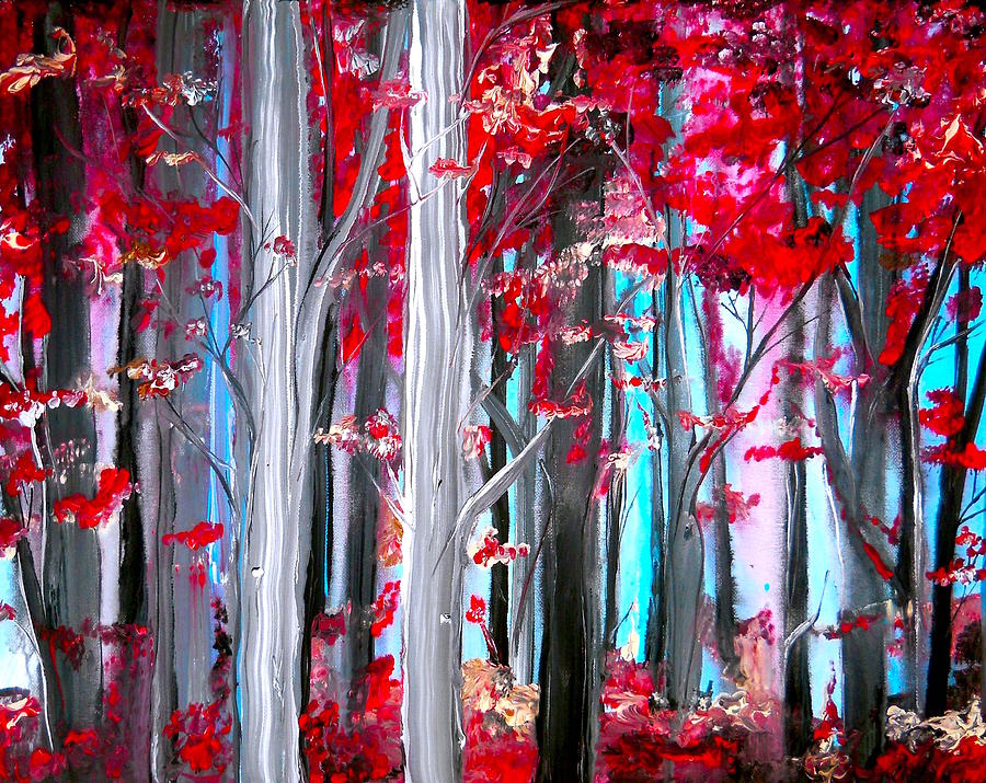 Fall Painting - Autumn Woods by Laura Carter