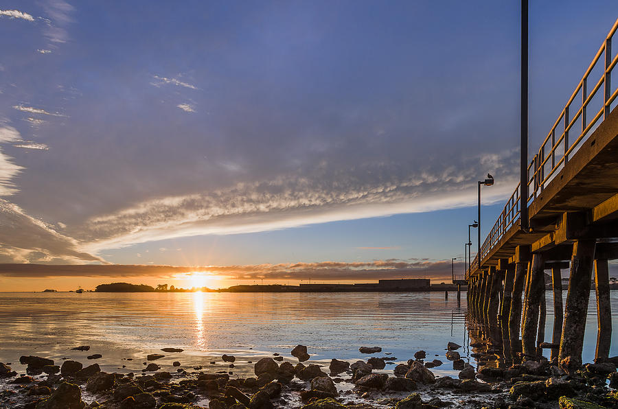 Sunset Photograph - Autumnal Sunset at Del Norte Pier by Greg Nyquist