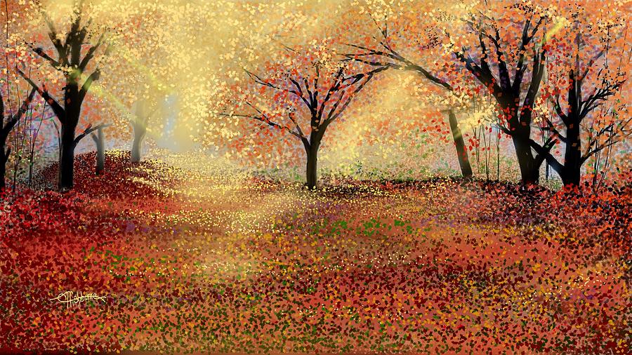 Nature Digital Art - Autumns colors by Anthony Fishburne