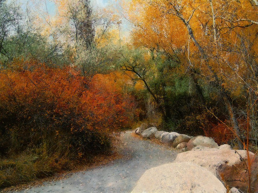Autumns Glow Painterly Digital Art by Ernest Echols