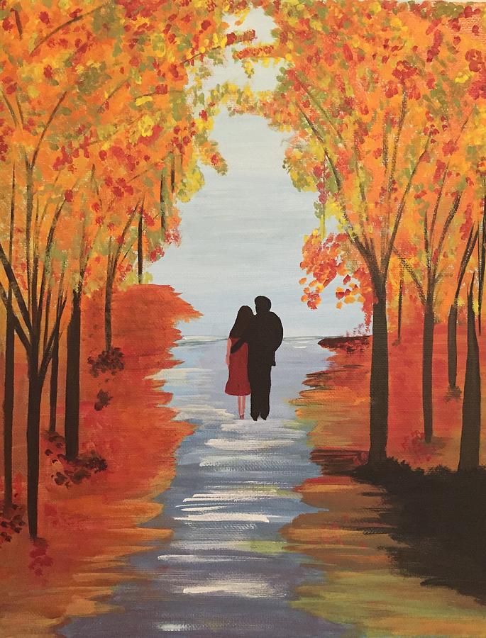 Fall Painting - Autumns Palette by Surbhi Grover