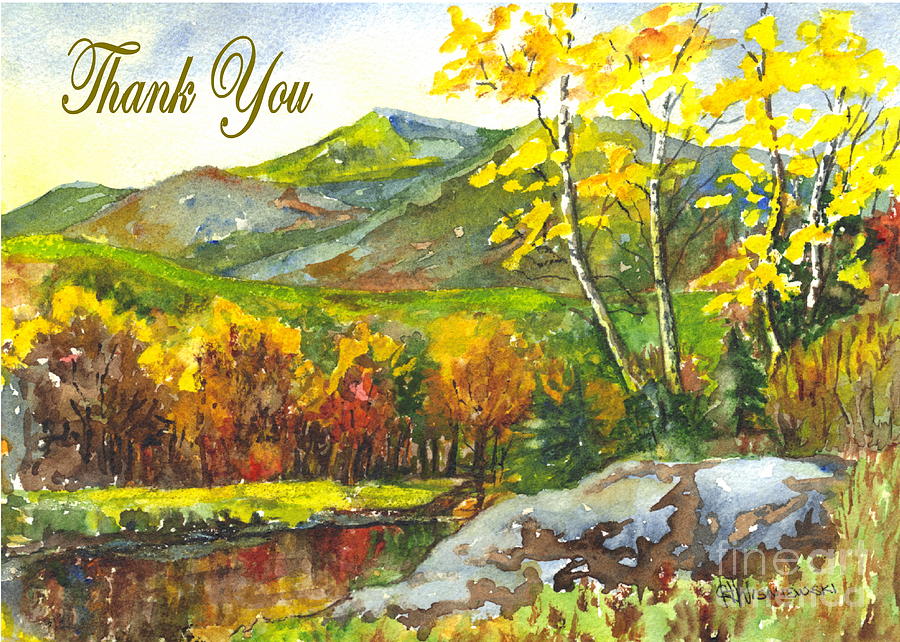 Autumns Showpiece Thank You Painting by Carol Wisniewski
