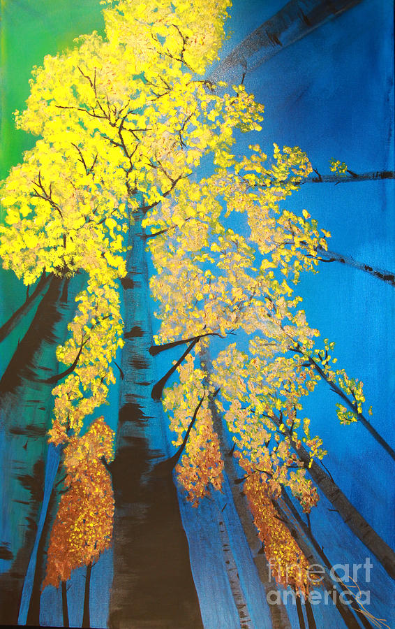 Tree Painting - Autumns Yellow by Dana Kern