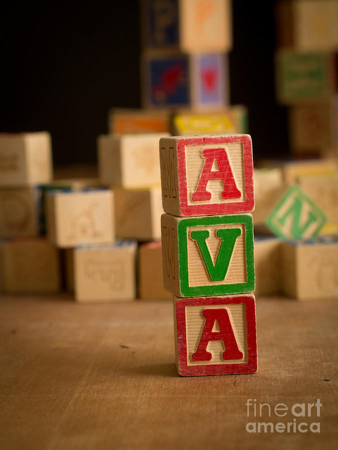AVA - Alphabet Blocks Photograph by Edward Fielding