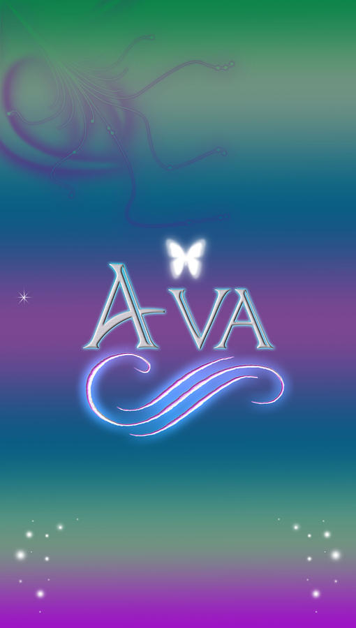 Butterfly Digital Art - Ava Name Art by Becca Buecher