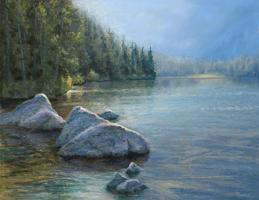 Pastel Painting - Avalanche Canyon by Gary Huber Pastel Painting - Avalanche Canyon by Gary Huber