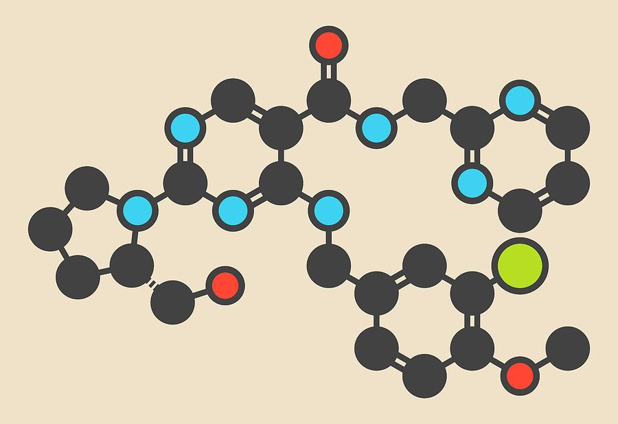 Inhibitor Photograph - Avanafil Drug Molecule by Molekuul