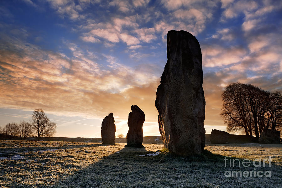 Winter Photograph - Avebury Stone Circle 1 by Rod McLean