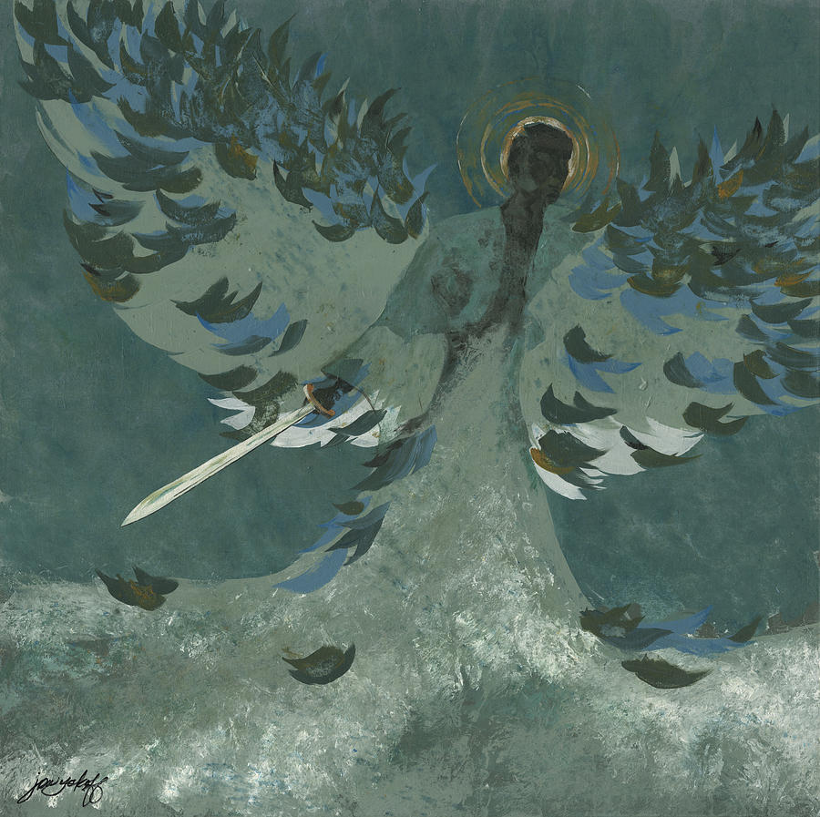 Christian Painting - Avenging Angel by John Wyckoff