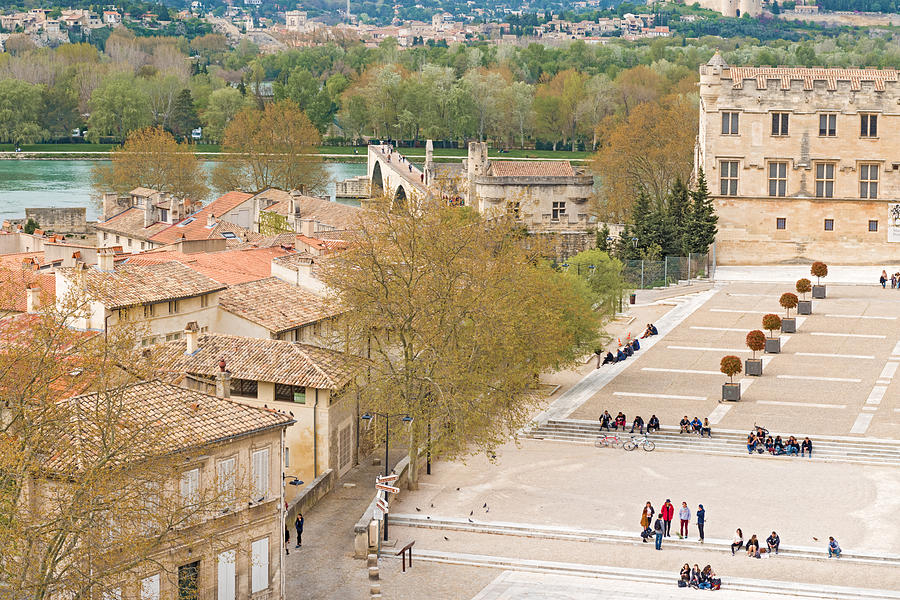 Avignon France view from the roof of Popes Palace Photograph by Marek Poplawski