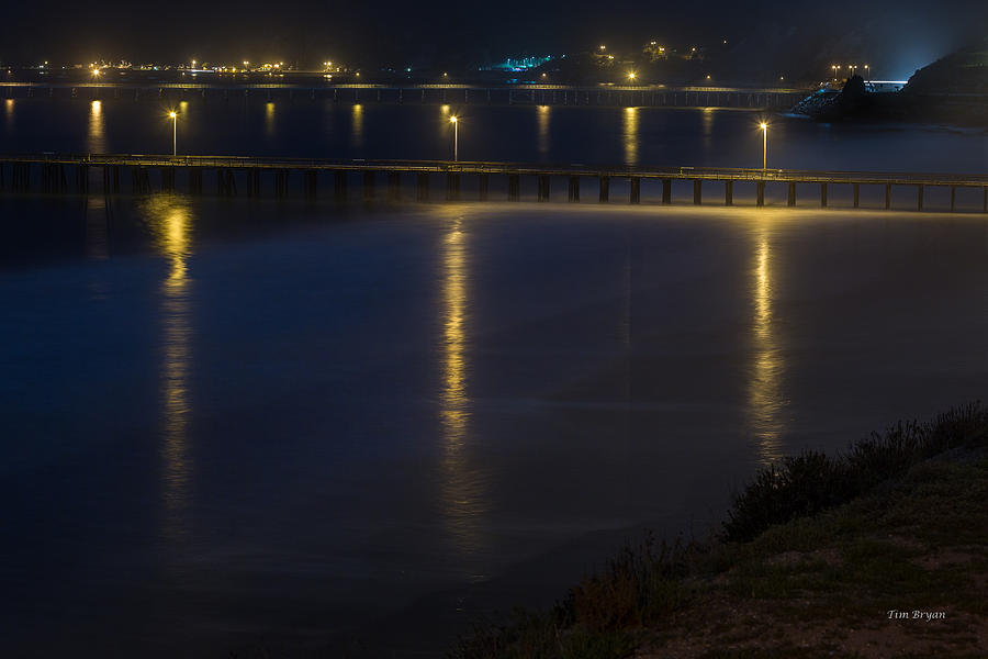 Central Coast Photograph - Avila Pier at Night by Tim Bryan