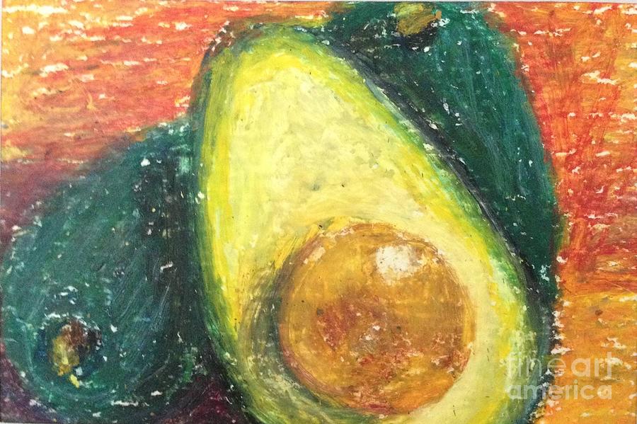 Avocados Painting by Laurie Morgan