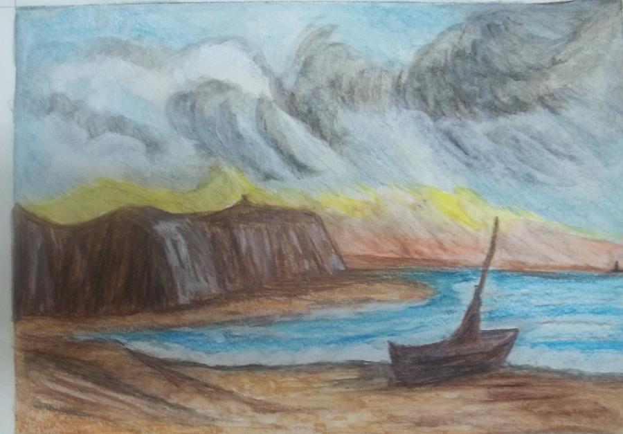 Avoiding the Storm Painting by Iris Devadason
