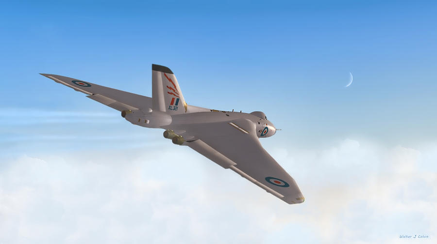 Avro Vulcan Digital Art by Walter Colvin