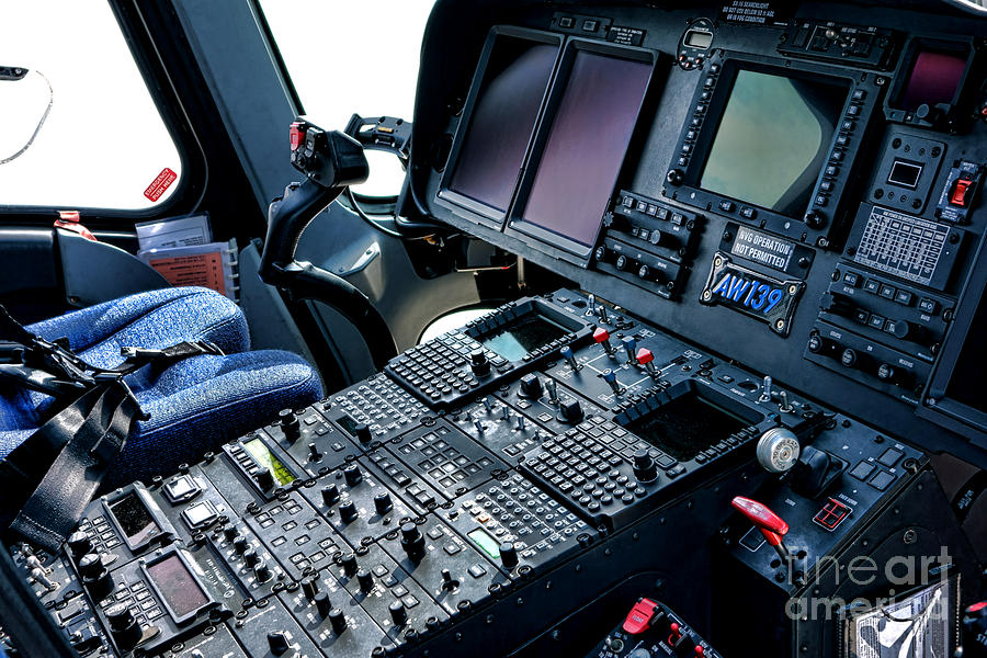 AW139 Cockpit Photograph by Olivier Le Queinec