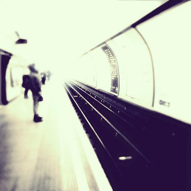 London Photograph - Awaiting The #train #tube #tunnel by Lion Campbell