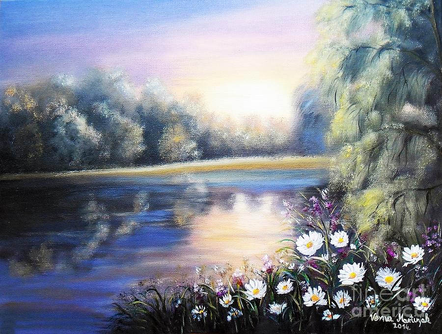 Flower Painting - Awakening by Vesna Martinjak