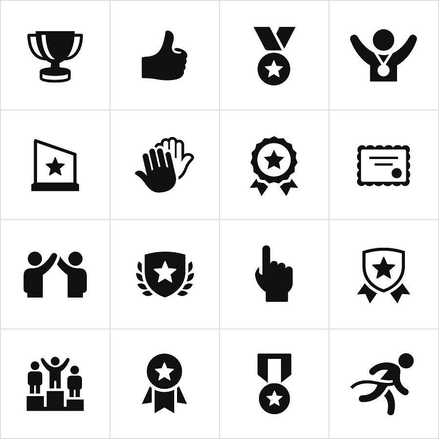 Award and Recognition Icons Drawing by Appleuzr