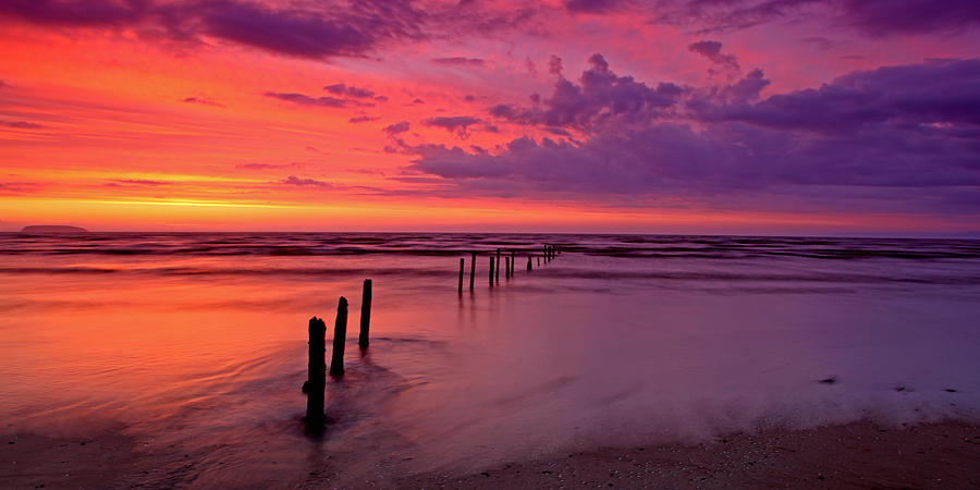 Sunset Photograph - Awe Inspiring Sunset Somerset by Ollie Taylor