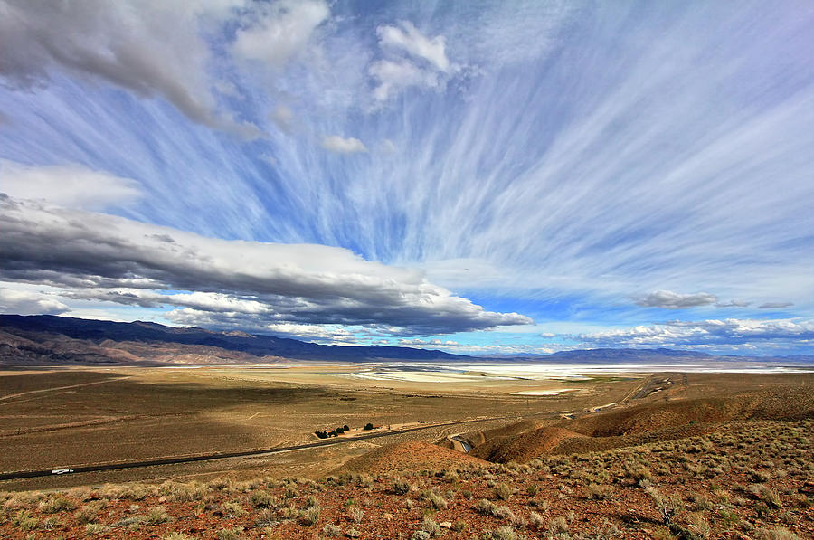 Awesome Clouds Over Owens Lake Photograph by David Toussaint