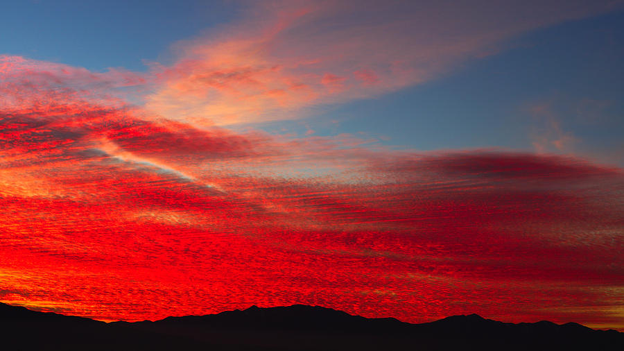 Sunset Photograph - Awesome red sky sunset by Southwindow Eugenia Rey-Guerra 
