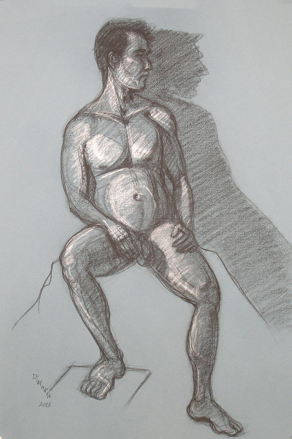 Axel Seated #1 Drawing by Donelli  DiMaria