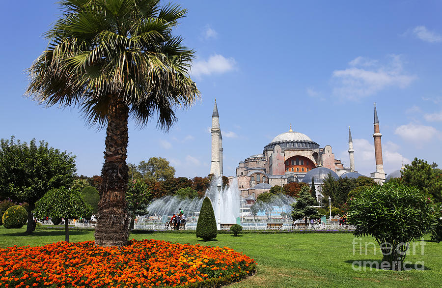 Aya Sofya and Gardens Istanbul Photograph by Robert Preston