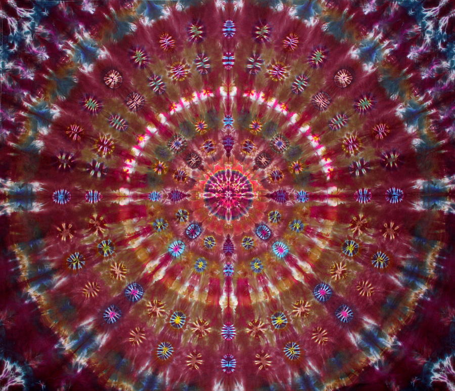 Tie Dye Mandala Tapestry - Textile - Ayahuasca by Courtenay Pollock