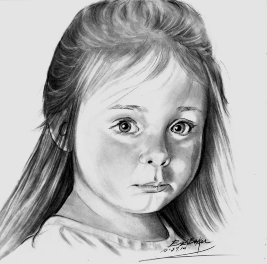 Aydia pouting Drawing by Barb Baker - Fine Art America