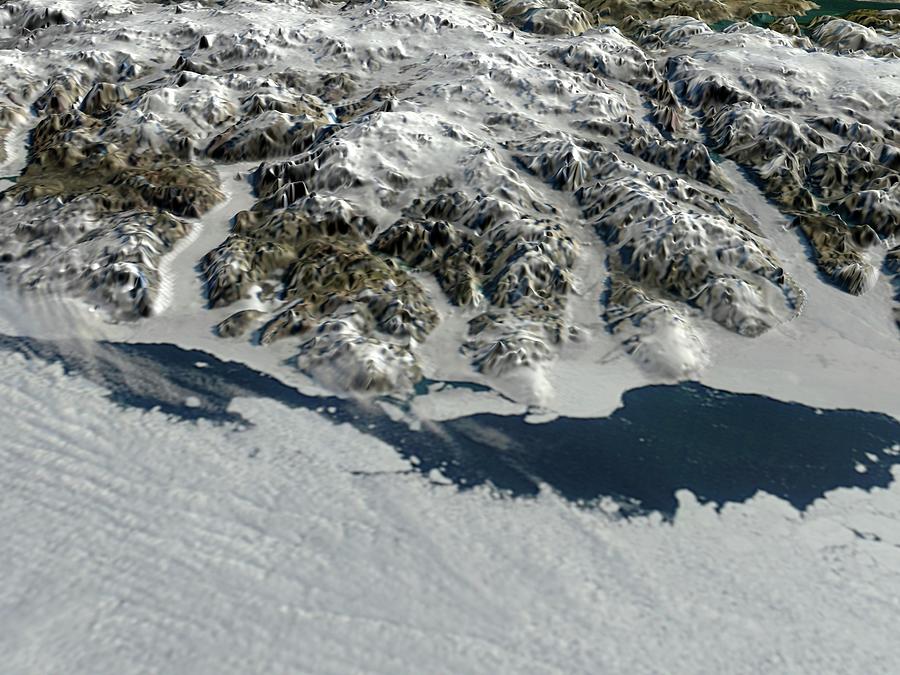 Ayles Ice Shelf Breaking Off Photograph by Nasa/gsfc-svs/science Photo Library