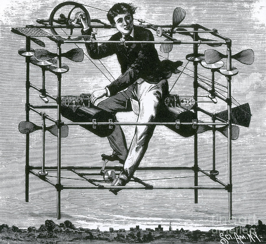 Ayres New Aerial Machine, 1885 Photograph by Science Source