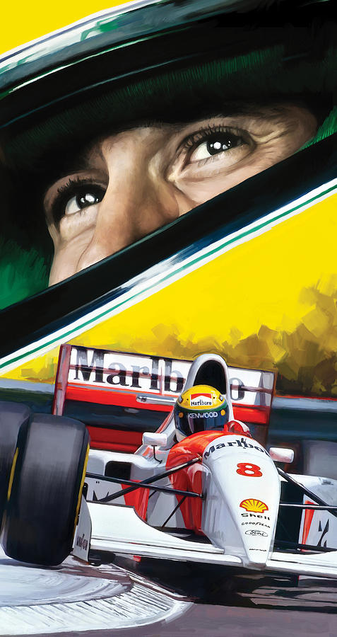 Ayrton Senna Painting - Ayrton Senna Artwork by Sheraz A