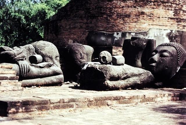 Buddha Photograph - Ayuthaya - Ruins by Ronald Boutwell