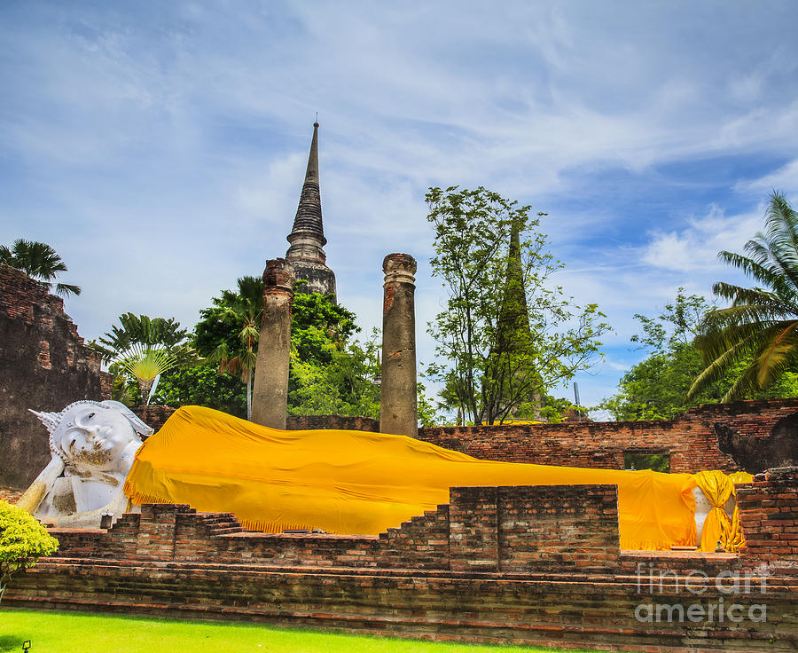 Buddha Photograph - Ayuthaya  by Anek Suwannaphoom